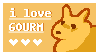 i love gourmand stamp